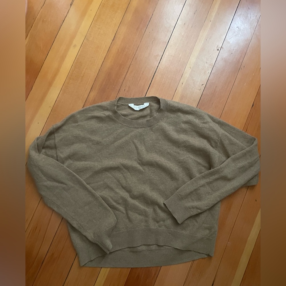 Everlane 100% Cashmere Tan / Camel Cropped Sweater